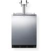 imageSummit 24quot Undercounter Kegerator Dual Tap Kit ADACompliant Stainless Steel  SBC58BLBIADALock 2 Tap Locks IncludedStainless Steel