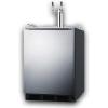 imageSummit 24quot Wine ampamp Beer Kegerator Combination Dual Tap Kit ADA Compliant Stainless Steel SBC58BLBIADATWINBW