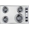 imageSummit 30quot 4 Burner Electric Cooktop 230 Volt Coil Electric Cooktop Stainless Steel Look ZEL05Chrome