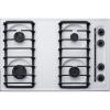 imageSummit 30quot 4 Burner Gas Cooktop Sealed Burners White Cast Iron Grates Made in the USA WTL053SWhite