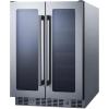 imageSummit ALFD24WBV 24quotquot ADA Compliant Dual Zone Beverage Center with 46 cu ft Capacity Digital Thermostats LED Lighting and Automatic Defrost in Stainless SteelStainless Steel  Glass