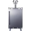imageSummit Appliance BC74OSCOMTRIPLE 24quot Wide Builtin Outdoor Commercial Beer Kegerator 56 cuft Interior Weatherproof Triple Tap System Removable Locks Digital Thermostat Pro Style Handle
