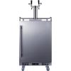 imageSummit Appliance BC74OSCOMTWIN 24quot Wide BuiltIn Outdoor Commercial Beer Kegerator 56 cuft Interior Weatherproof Dual Tap System Removable Locks Digital Thermostat Pro Style Handle 4 Casters