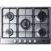 imageSummit Appliance GC527SSTK30 5Burner Gas Cooktop in Stainless Steel with Sealed Burners Cast Iron Grates Wok Stand and Stainless Steel Frame to Allow Installation in 30quot Wide Counter OpeningsStainless Steel