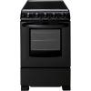 imageSummit Appliance REX2051BRT 20quot Wide Electric SmoothTop Range Oven Black Smooth Ceramic Glass Top Removable Backguard 4 Cooking Zones Pushtoturn Burner Knobs Waisthigh Broiler