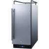 imageSummit Appliance SBC15NK Builtin 15quot Wide Commercially Listed Kegerator with Auto Defrost Digital Thermostat Stainless Steel Door Pro Style Handle Front Lock Black Cabinet and Sealed BackStainless Steel