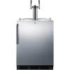 imageSummit Appliance SBC54OSBIADAWKDTWIN Builtin Undercounter ADA Compliant Commercially Listed Dual Tap Wine Kegerator in Stainless Steel Exterior for Outdoor Use Auto Defrost Lock