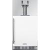 imageSummit Appliance SBC58WHBIADAWKDTWIN 24quot Wide Builtin Undercounter ADA Height Commercially Listed Dual Tap Wine Dispenser in White with Stainless Steel Handle Auto Defrost Adjustable Thermostat