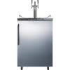 imageSummit Appliance SBC635MSSTBTRIPLE 24quot Wide Kegerator FullSized Beer Dispenser Triple Tap System Fully Finished Black Cabinet 56 cu ft Capacity Tap Kit Included Stainless Steel Wrapped DoorBlackStainless Steel