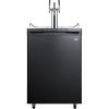imageSummit Appliance SBC635MTRIPLE 24quot Wide Kegerator Black FullSized Beer Dispenser 56 cuft Capacity Triple Tap System Stainless Steel Floor Cover Digital Thermostat Automatic DefrostBlack