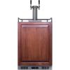 imageSummit Appliance SBC682CFTWIN 24quot Wide BuiltIn Cold Brew Coffee Kegerator 56 cuft Capacity Weatherproof Design Dual Tap System Automatic Defrost Digital Thermostat 4 Casters Tap Cool SystemPanel Ready