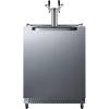 imageSummit Appliance SBC696OSTWINTL 24 Wide BuiltIn Outdoor Kegerator with TapLocks Weatherproof Complete Tap Kit Taplock Included Dual Tap System Digital Thermostat Automatic Defrost Silver