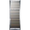 imageSummit Appliance SWC1966CSS Commercial 160 Bottle 2Zone Wine Cellar with Glass Door Auto Defrost Digital Thermostats Professional Handle LED Lighting Lock and Stainless Steel Wrapped Cabinet