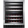 imageSummit Appliance SWC530BLBIST Commercially Approved Dual Zone BuiltIn Wine Cellar with Glass Door Digital Thermostat Auto Defost Stainless Steel Trimmed Shelves and Black CabinetStainless Steel