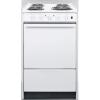 imageSummit Appliance WEM110R 20quot Wide SlideIn Electric Coil Top Range in White with Lower Storage Compartment Indicator Lights Chrome Drip Pans Oven Racks Broiler Pan Recessed Oven Door