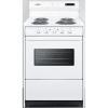 imageSummit Appliance WEM630KW 24quot Wide 220V Electric Range in White with Coil Elements High Backguard Oven Window Light Adjustable Oven Racks Broiler Pan and Lower Storage Compartment