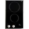 imageSummit CR2B12ST 12quot Wide 115V 2Burner Radiant Cooktop Black Ceramic Glass 1400W ADA Compliant Safety Heat Indicator Easy to Clean Cord Included Hotel Suites Extended Stay Apartments HouseBlack