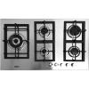 imageSummit GCJ536SS 34InchWide 5Burner Gas Cooktop Stainless Steel with Sealed Burners Cast Iron Grates NGLPG Conversion Kit Wok Ring Flame Failure Protection Easy to Clean Cord IncludedStainless Steel