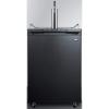imageSummit SBC635MWKD 24quotquot Freestanding Wine Keg Dispenser with Complete Tap Kit Automatic Defrost Digital Thermostat Casters Top Rail Guard in Black