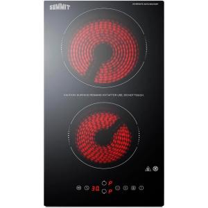 imageSummit 12 2Burner Radiant Cooktop Black Ceramic Glass 115V ADA Compliant CRH2BT30115115V