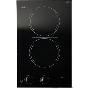 imageSummit 12quot 2 Burner Electric Cooktop 220240 Volt Radiant Cooktop ADA Compliant White CR2220WHEBlack