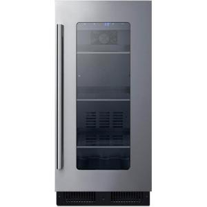 imageSummit 15 Beverage Center 23 cuft Capacity ADA Compliant Stainless Steel ampamp Glass ALBV15CSSStainless Steel