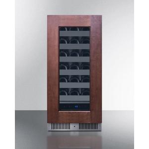 imageSummit 15 Wine Cellar Builtin Wine Cellar Shallow 18 Depth 18 Bottle Capacity Stainless Steel SDHW1532Panel Ready