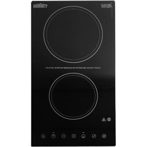 imageSummit 15quot Electric Cooktop 2 Burners 230V Radiant Cooktop ADA Compliant Design Black  CR2B23T3BTK15Black