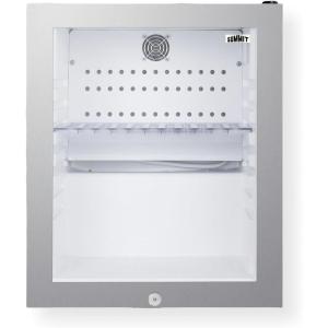 imageSummit 16 Mini Fridge 09 cuft Capacity Compact Refrigerator Countertop Fridge Commercial Stainless Steel ampamp Glass  MB13GLSSRight Hand Door