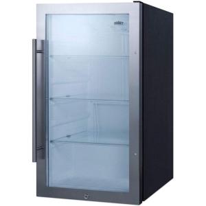 imageSummit 19 Beverage Center 313 cuft Capacity Outdoor Refrigerator Shallow Depth ADA Compliant Stainless Steel ampamp Glass SPR489OSADAStainless Steel