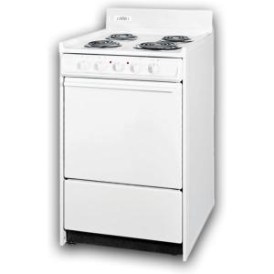 imageSummit 20 Electric Range 220V Electric Coil Burners Large 246 cuft Oven ADA Complaint White WEM110