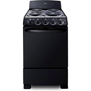 imageSummit 20quot Electric Range 220V 4 Burner Range 23 cuft oven White RE203WBlack