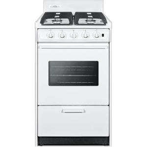 imageSummit 20quot Gas Range Natural Gas Range 246 cuft Oven 4 Burners White WTM1107ISWindow