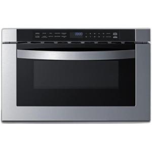 imageSummit 24 Built In Microwave 12 cuft Drawer Microwave ADA Compliant Black ampamp Stainless Steel  MDR245SS 24 Inch24 Inch