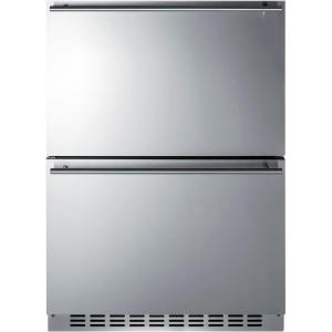 imageSummit 24 Two Drawer Freezer 37 cuftCapacity ADA Compliant Stainless Steel Panel Ready Capable ADFD243CSS Panels not includedStainless Steel