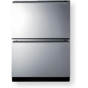 imageSummit 24 Two Drawer Freezer Outdoor Drawer Refrigerator 37 cuft Capacity ADA Compliant Stainless Steel Panel Ready Capable ADFD243OS Panels not included