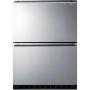 imageSummit 24 Two Drawer Refrigerator 332 cuftCapacity Outdoor Refrigerator ADA Compliant Stainless Steel Panel Ready Capable ADRF244OS Panels not includeStainless Steel
