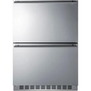 imageSummit 24 Two Drawer RefrigeratorFreezer 332 cuftCapacity ADA Compliant Stainless Steel Panel Ready Capable ADRF244CSS Panels not includeStainless steel