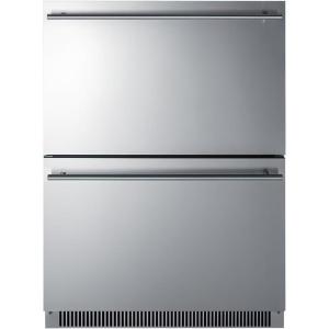 imageSummit 24 TwoDrawer Freezer 35 cuft Capacity ADA Compliant ENERGYSTAR Stainless Steel Panel Ready Capable ADFD2D24PNR Panels not included