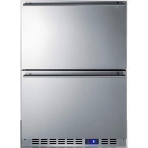 imageSummit 24 TwoDrawer Freezer Outdoor Drawer Freezer 426 cuft Capacity Stainless Steel SPFF51OS2DStainless Steel