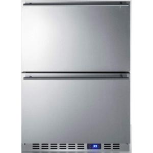 imageSummit 24 TwoDrawer Refrigerator Outdoor 2Drawer Refrigerator 426 cuft Capacity Stainless Steel SPR627OS2DStainless Steel