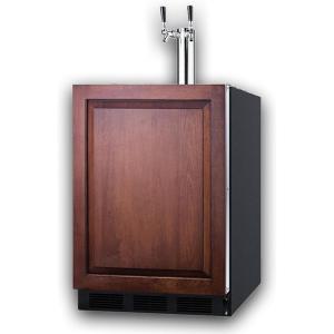 imageSummit 24quot Beer ampamp Coffee Kegerator Combination Dual Tap Kit ADA Compliant Panel Ready  SBC58BLBIADAIFTWINCFB Panel Not Included