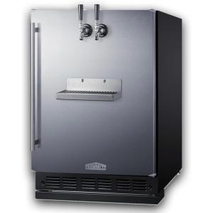 imageSummit 24quot Cold Brew Kegerator Dual Front Taps No Drill Coffee Dispenser ADA Compliant Stainless Steel  SBC7BRSFRTPCFADAStainless Steel