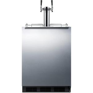 imageSummit 24quot Cold Brew Kegerator Dual Tap Kit ADA Compliant Stainless Steel SBC58BLBIADACFTWINStainless Steel