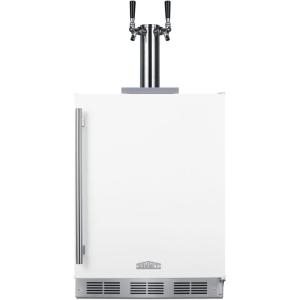 imageSummit 24quot Cold Brew Kegerator Dual Tap Kit ADA Compliant White  SBC58WHBIADACFTWINWhite