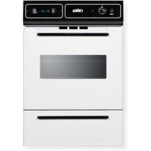 imageSummit 24quot Gas Wall Oven 292 cuft Capacity Gas Oven Electric Ignitions White WTM7212KWWhite