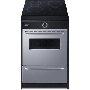 imageSummit 24quot Induction Range 292 cu ft Oven 4 Elements ADA Compliant Design White  WEM665WStainless Steel