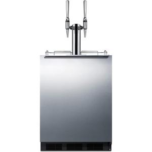 imageSummit 24quot Nitro Cold Brew Kegerator Dual Stour Style Tap Kit ADA Compliant Panel Ready  SBC58BLBIADAIFNCFTWIN Panel Is Not IncludedBlack