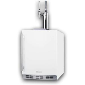imageSummit 24quot Nitro Cold Brew Kegerator Dual Stout Style Tap Kit ADA Compliant Stainless Steel SBC58BLBIADANCFTWINWhite
