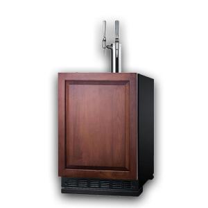 imageSummit 24quot Nitro Cold Brew Kegerator Dual Tap Kit Nitro Coffee Dispenser Panel Ready SBC7BRSIFNCF2 Panel is Not Included